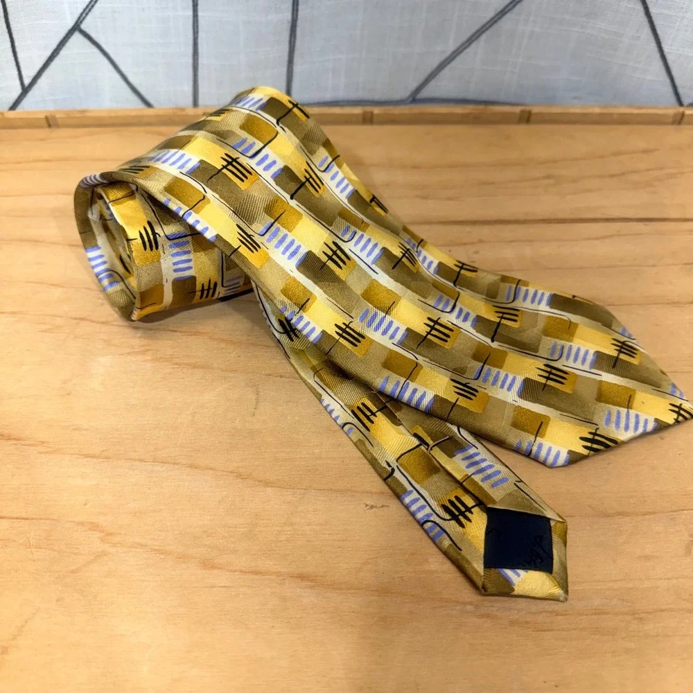 J. Garcia Necktie OS Gold Emerald City Limited Edition Collection Forty-Six Silk